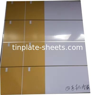 قوطی طلا از بین می رود قوطی لاکی رنگ 600mm-986mm عرض برای بسته بندی مواد غذایی قوطی های شیمیایی قوطی لاکی