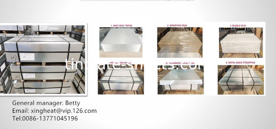 ورق قلع روشن بسیار قابل شکل گیری 1.5-1.85MT وزن در هر بسته 600-1160mm طول برش 0.13-0.48mm ضخامت