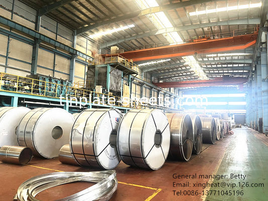 508mm Coil ID استیل بدون قلع 4-8mt وزن هر کویل JIS G3315/EN10202 استاندارد