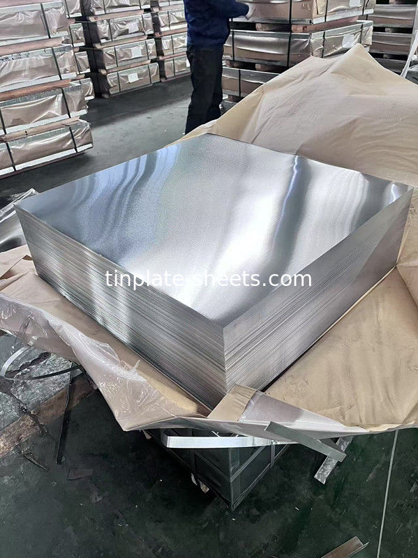 MR/SPCC ورق های قوطی برای قوطی های مواد شیمیایی و مواد غذایی 600mm-1160mm طول برش