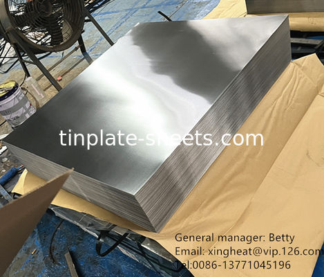 فولاد بدون قوطی بر روی صفحه کرومیوم الکتروپلاستی شده برای دریچه های قوطی و کف T3 T4 T5